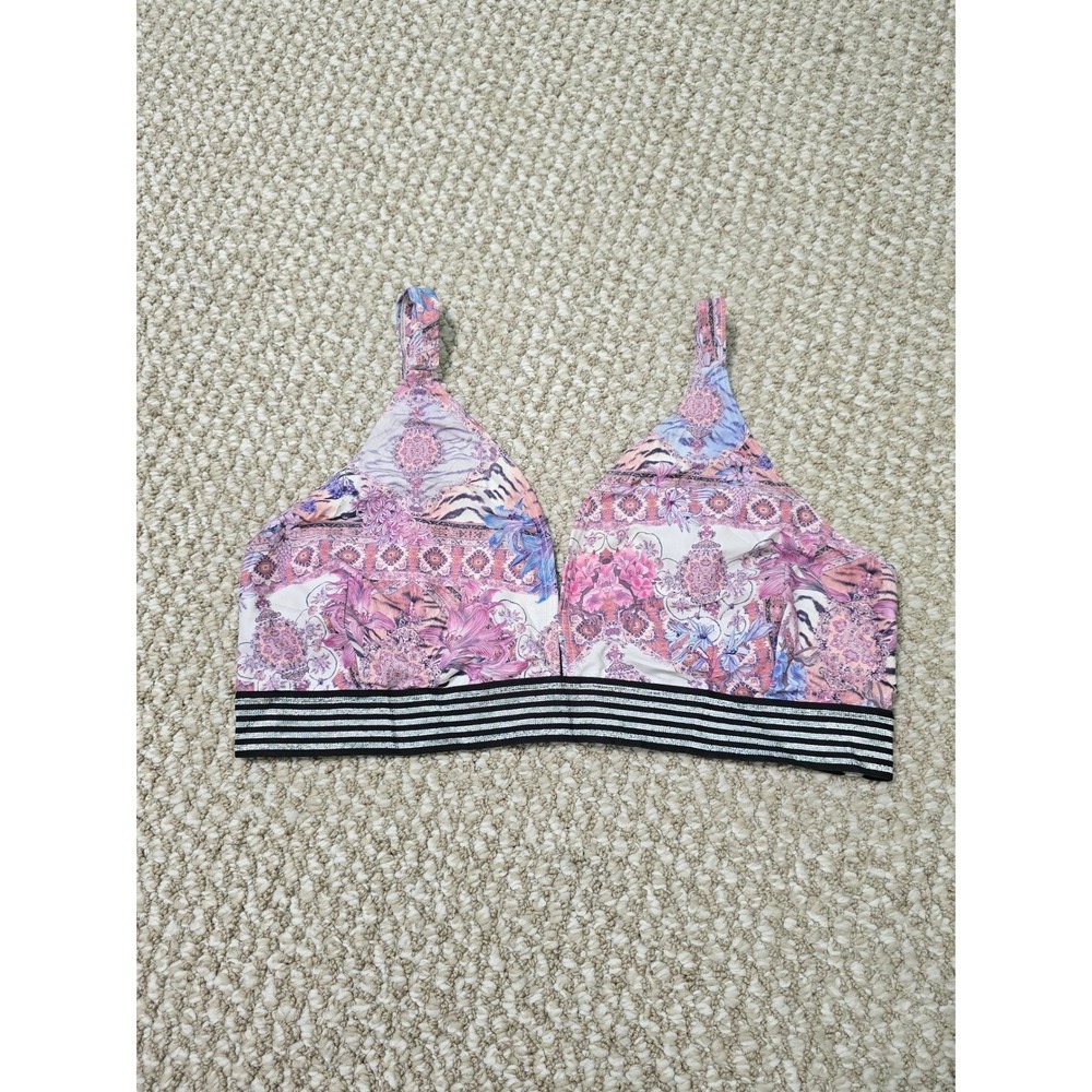 Floral Y2K Beach Resort‎ Vacation Multicolor Bikini Top ASOS Swimsuit Plus 16